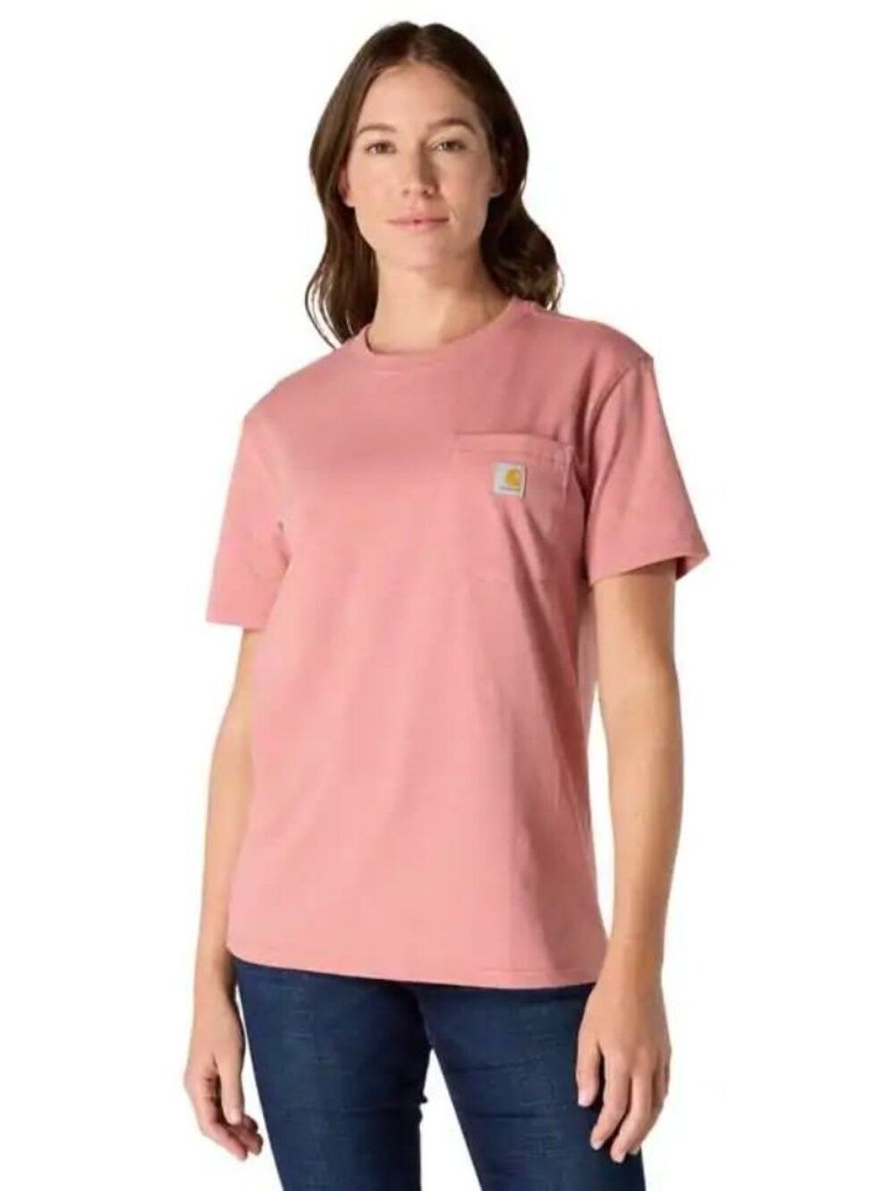 Carhartt Iconic K87 Pocket T-Shirt Rose Heather Youth Large Women's Small